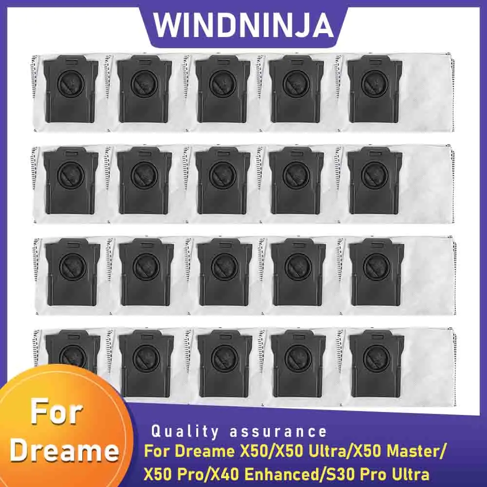 Замена мешка для пыли для робота-пылесоса Dreame X50/X50 Ultra/X50 Master/X50 Pro/X40 Enhanced/S30 Pro Ultra/X40 Pro Ultra/X40 Pro