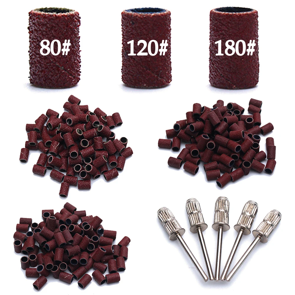 

50/100pcs 80''/120''/180" Nail Art Sanding Bands Gel Polish Remover Tool Accessory for Electric Nail Machine Nail Drill Bits