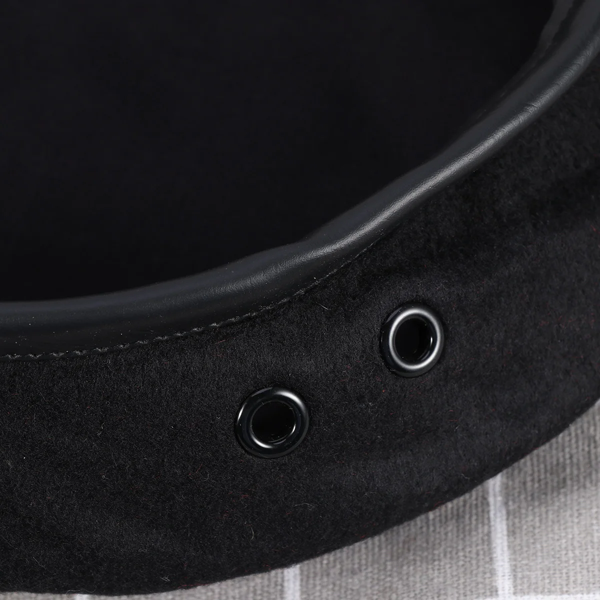 

Black Berets Military Cap Sailor Dance Hat Adjustable Breathable Side Holes Woolen Square Dance Performance Five-Stars