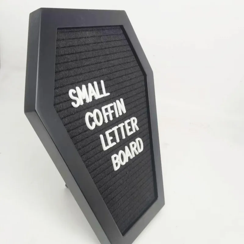 Coffin Letter Board Halloween Felt Letter Message Board Home Decoration Desktop Letter Board