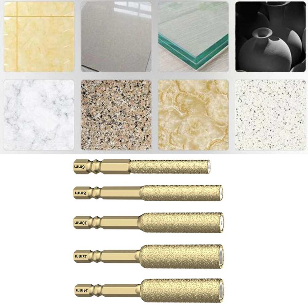 1 قطعة 6/8/10/12/14 مللي متر مثقاب الخشب النحاسي سداسية عرقوب أدوات الحفر الجافة للبلاط الجرانيت الرخام ثقب الخرسانة فتاحة