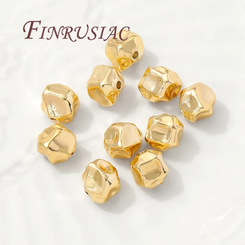 7mm*6mm Irregular Spacer Beads 18K Gold Plated Separator For Beads,Bracelets&Necklaces Accessories,Beads Separators