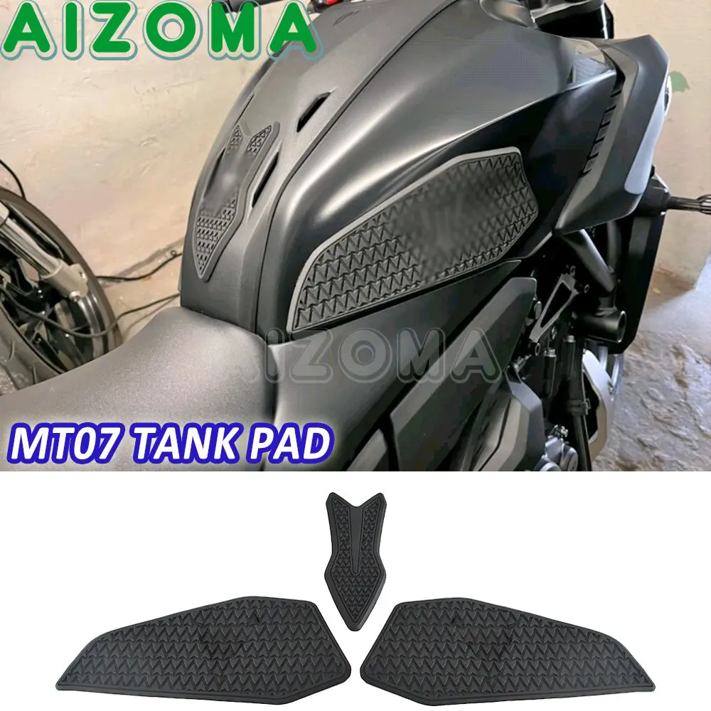 Fuel Tank Sticker Motorcycle Gas Tank Knee Pad Rubber Side Tank Pads Protector Decal For Yamaha MT07 MT-07 MT 07 2025 Waterproof