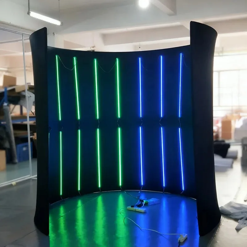New 360 Photo Booth Light Emitting Diode Light Background 8ft 10ft Photography Shell Background 360 Video Photo Booth Background