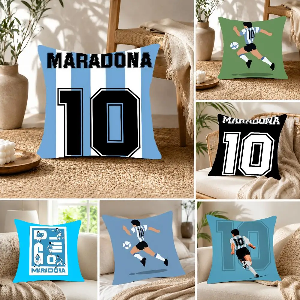Iconic Sportsman D-Diego Maradona Cushion Cover Fluffy velvet Nordic style plush Living room sofa decorative