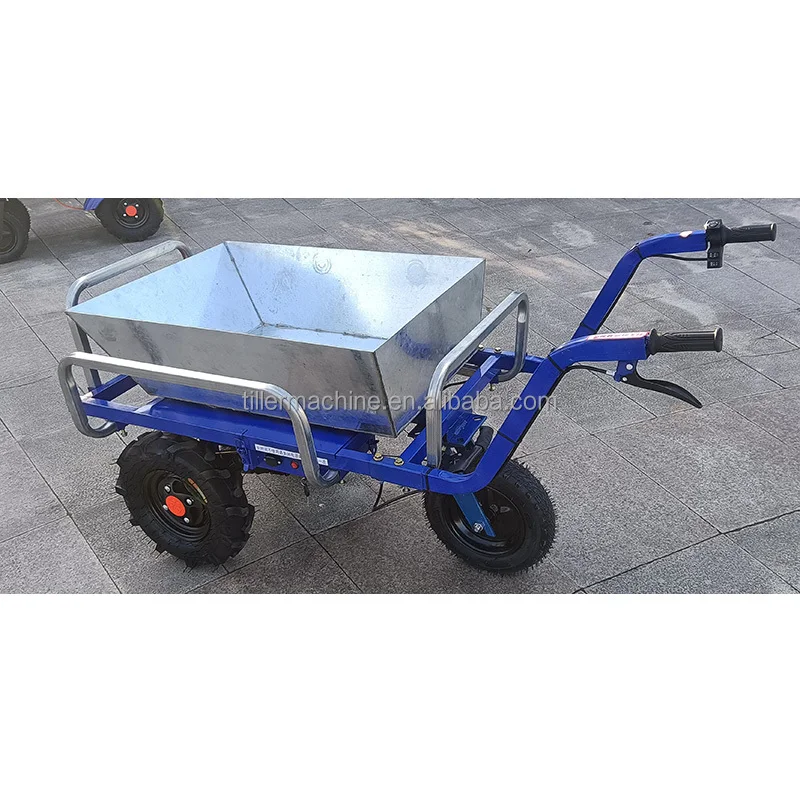 CE Trolley 48V High Power Lithium/Lead Acid Battery Orchard Climbing Electric Motor Handcart Wheelbarrow for Agricultural Use