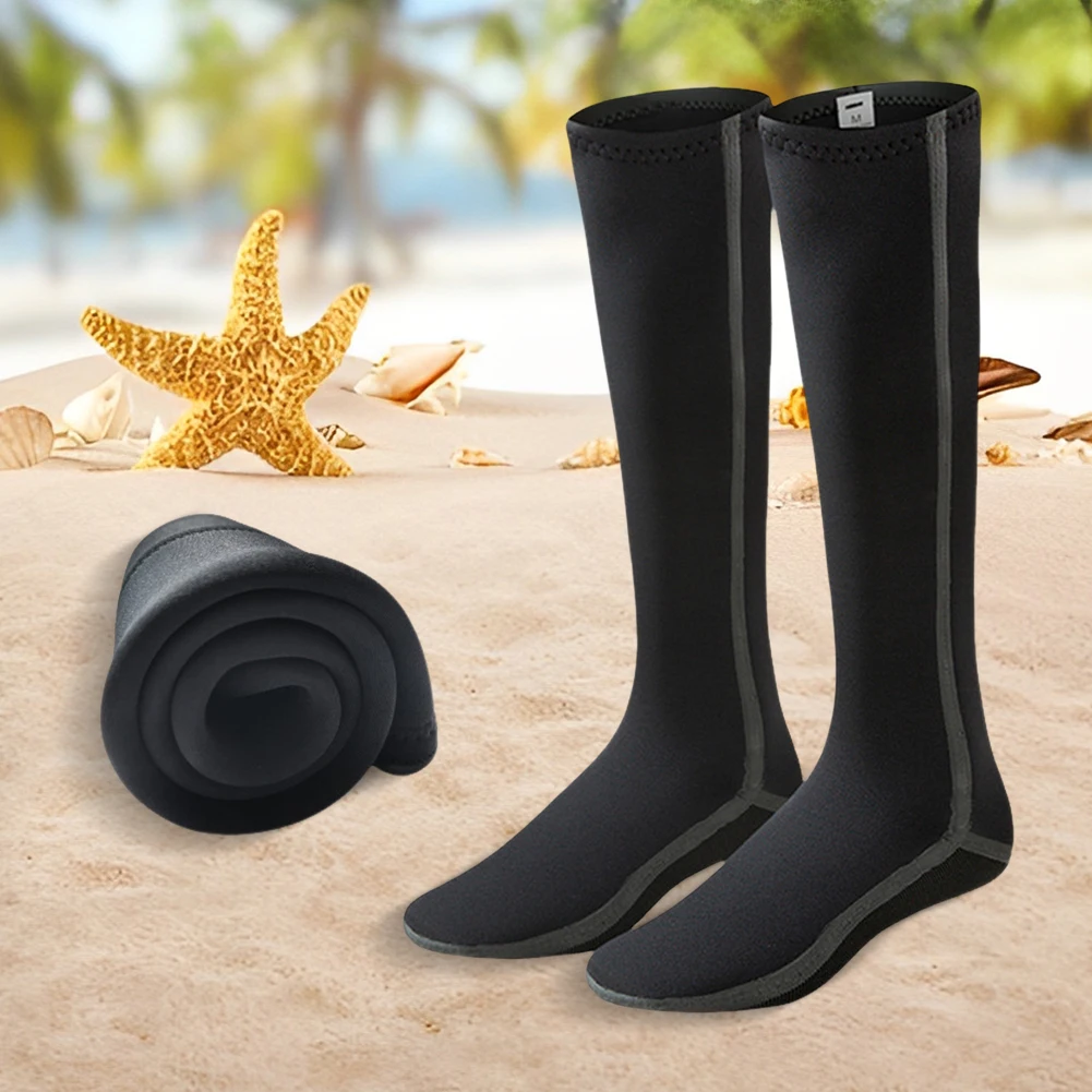

3mm Neoprene Elastic Diving Socks Long Swimming Socks Diving Water Fin Socks for Rafting Snorkeling Sailing Swimming