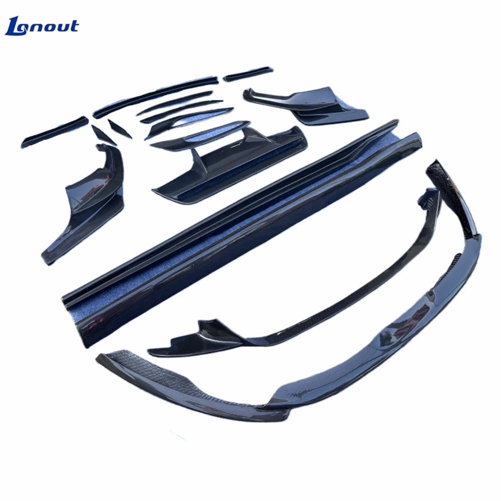 Front Bumper Lip, Rear Diffuser, Side Skirt Spoiler for Ferrari 812 Modified N-style Carbon Fiber Body Kit