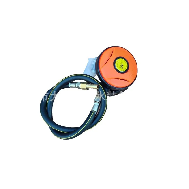 Orange, Submersible Breathing Apparatus Breathing Regulator, Pressure Reducing Valve, Auxiliary Head