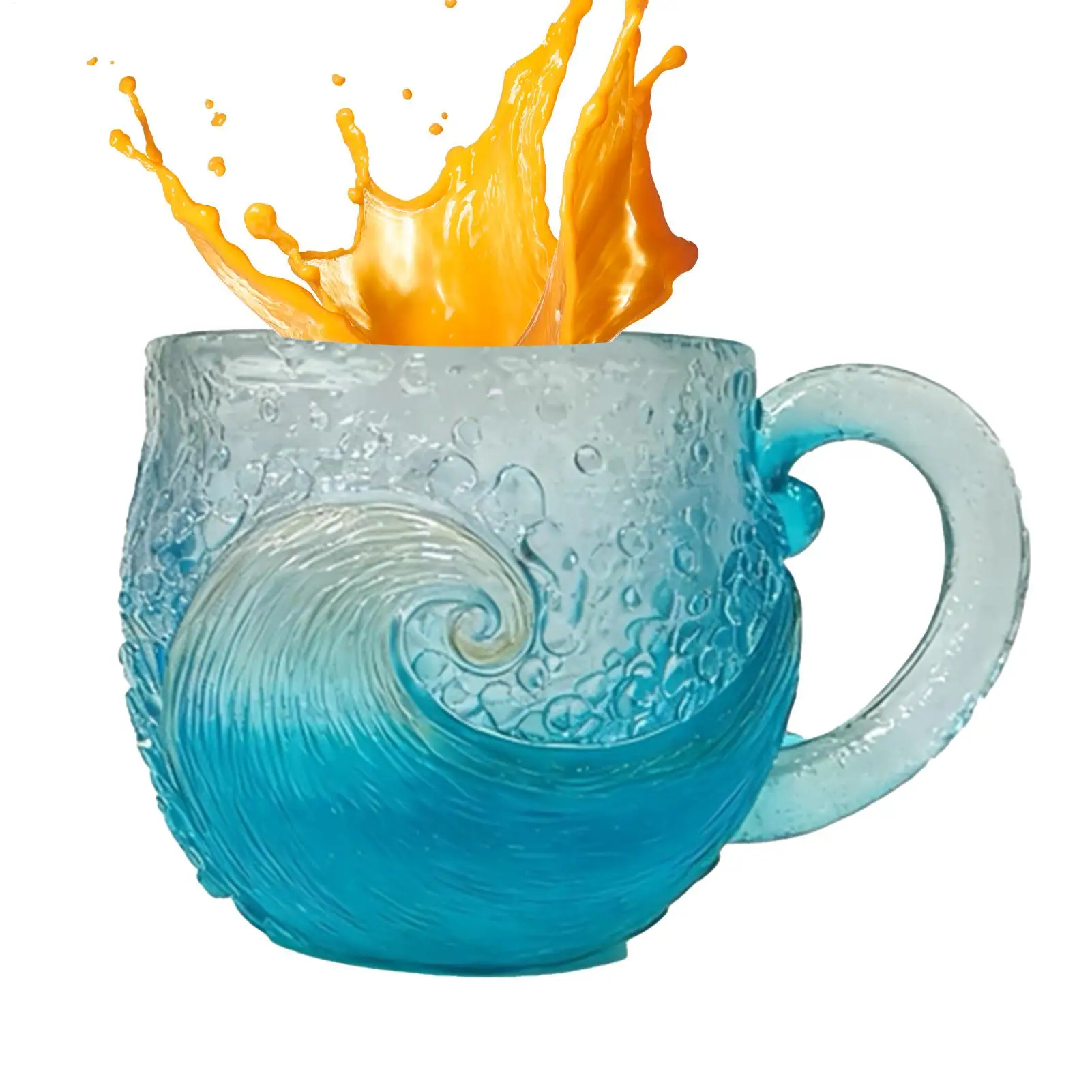 Ocean Wave Cup Coastal Coffee Mugs  Unique Ocean Themed Coffee Cup Beach Mug Coffee Cocktails Dishwasher Safe Art Cup