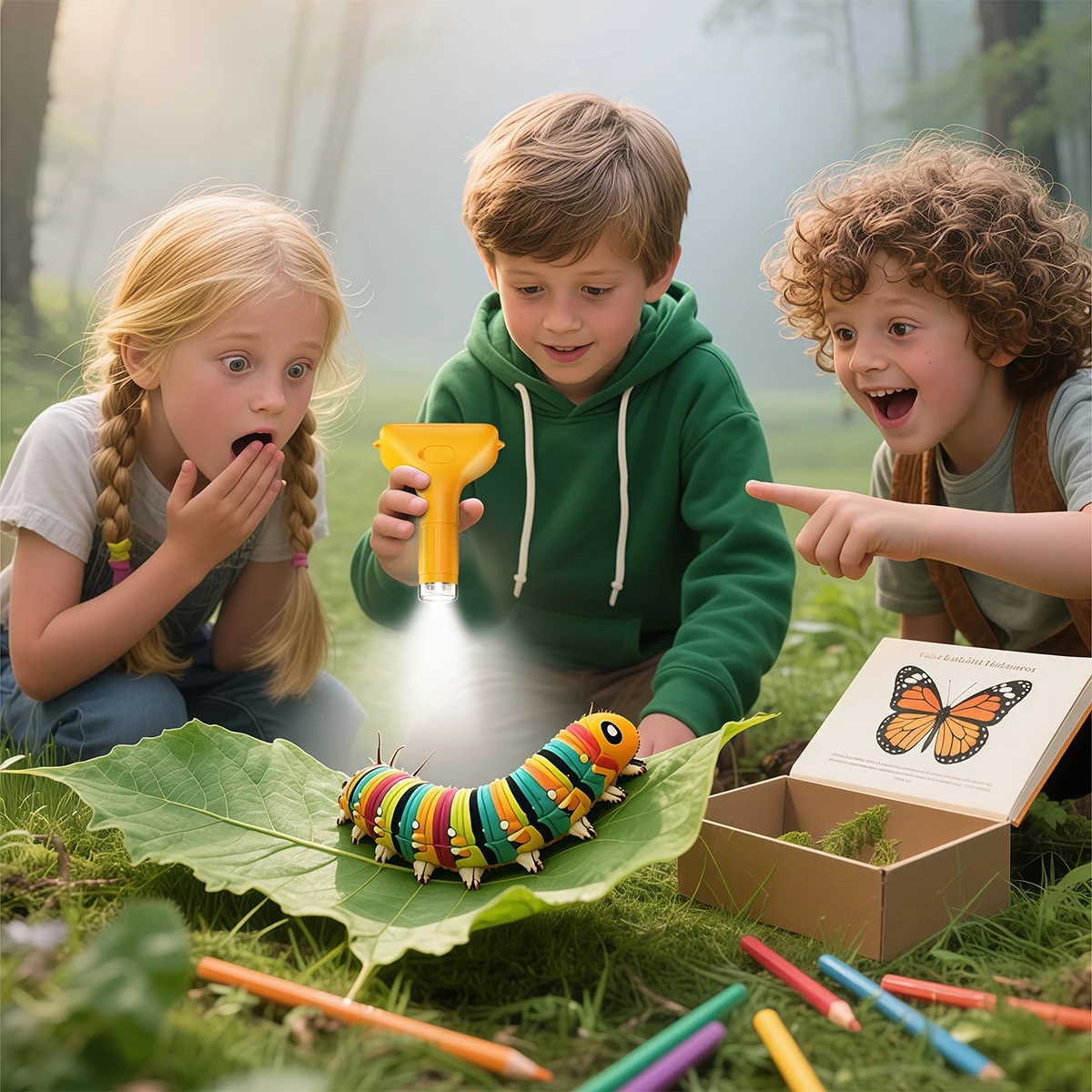 Microscopio per bambini Schermo LCD per protezione degli occhi da 3 pollici Microscopio digitale Giocattoli educativi scientifici Regali per Natale Compleanno