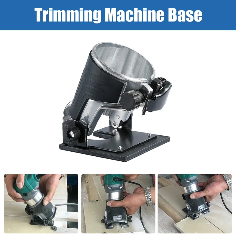 Aluminum Alloy Trimmer Machine Base Inclined Board Woodworking Edge Cutter for Makita Battery Electric Trimming Machine Trimmer