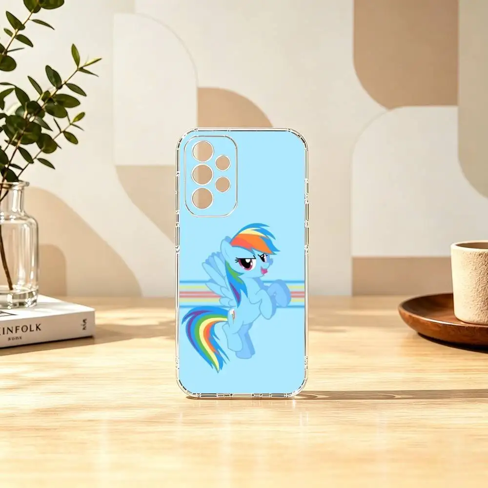 Cute Pink Littles-e Ponys Gift Phone Case For Samsung S25,S24,S21,S22,S23,S30,Ultra,S20,Plus,Fe Transparent Cover