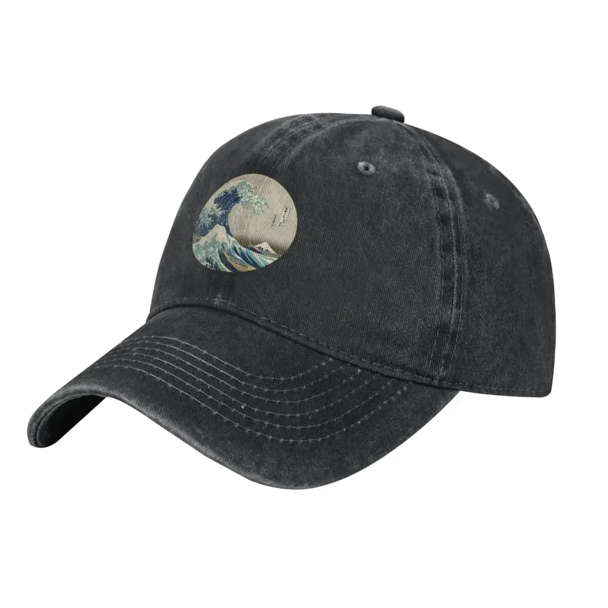 Great Wave Off Kanagawa Circle Magnet Men Pure Color Baseball Hats Sun Visor Caps Peaked Cap