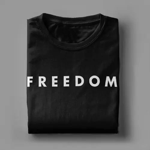 Camisetas divertidas Freedom Charlie Kirk para hombre, camisetas de algodón con cuello redondo, camisetas de manga corta, ropa 6XL