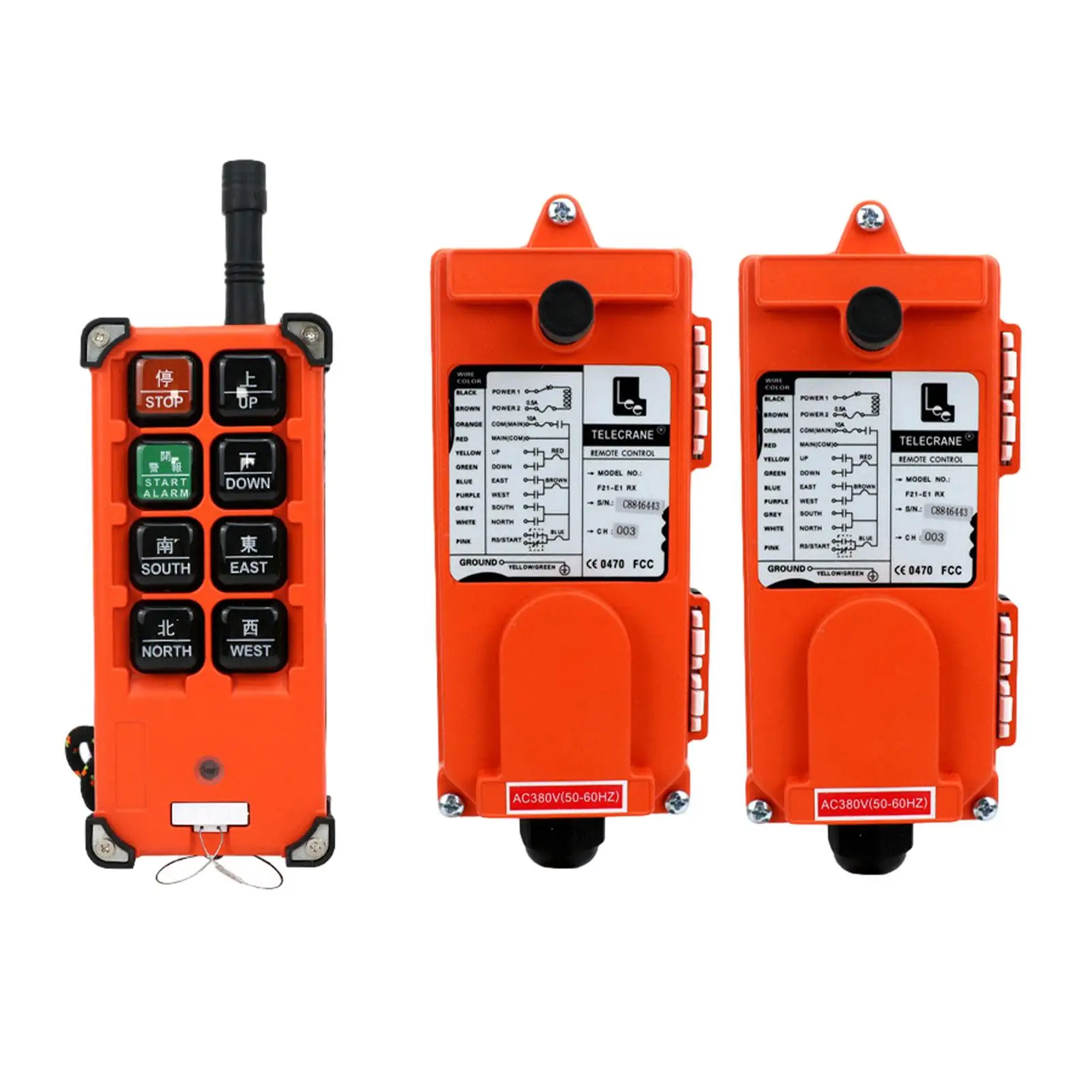 

F21-E1B 2T1R Industrial Wireless Radio Remote Control DC/AC 24/36/220/380V F21-E1B for Overhead Crane Hoist