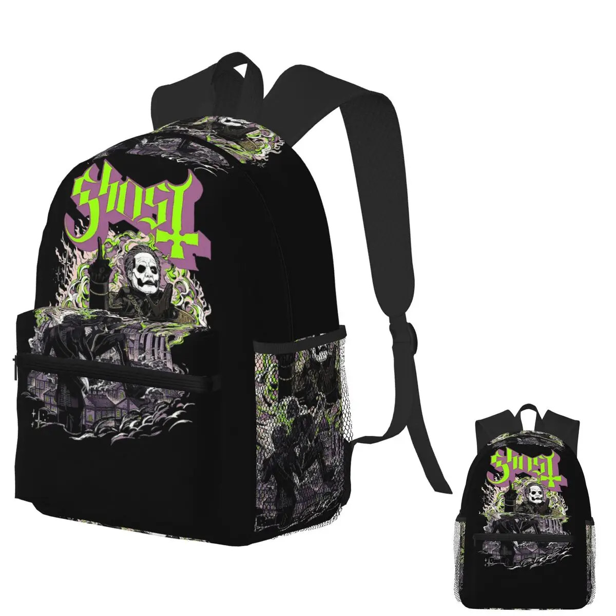 

Sacred Darkness Heavy Sound In Holy Disguise Student Backpack School Bag Hiking Travel Daypack Fashion Bookbag Shoulder Bags
