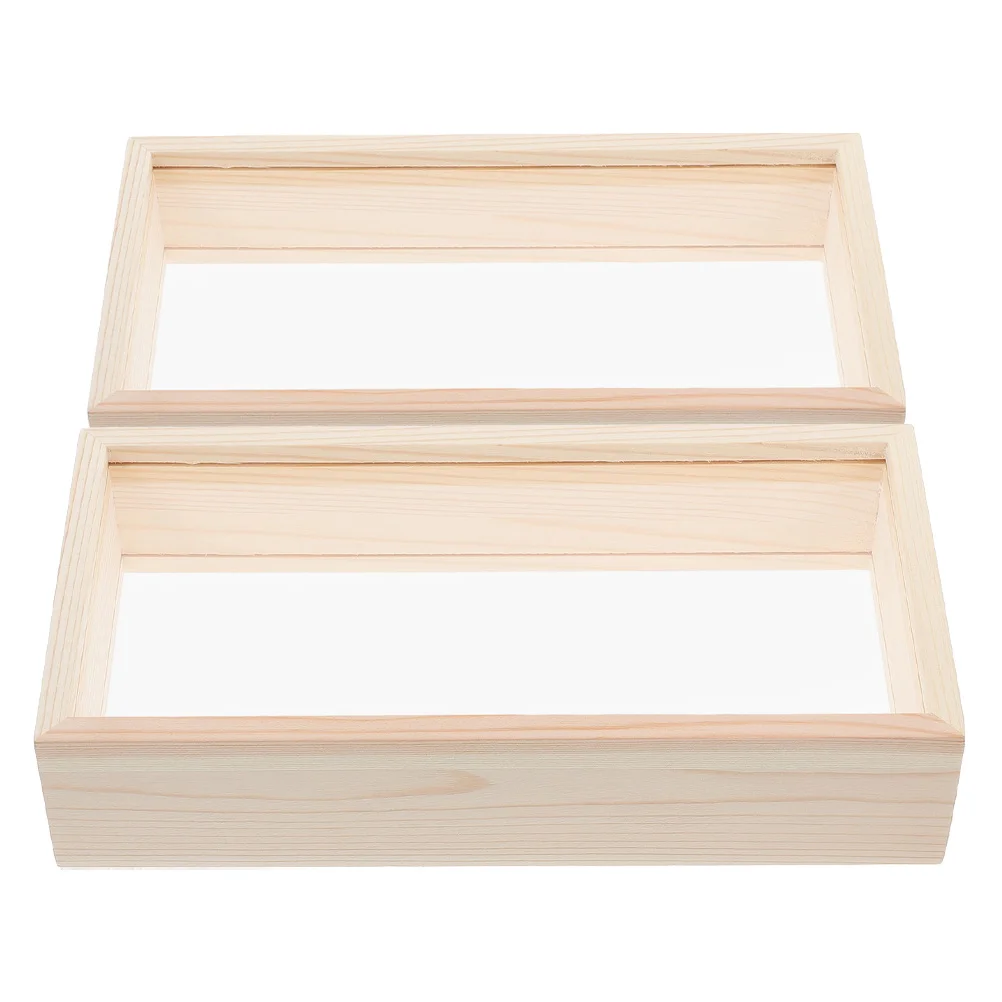 

2pcs Pressed Flower Frame Dry Flower Display Case For Preserved Flowers Plant Specimens Acrylic Shadow Box Diy Decoration Craft