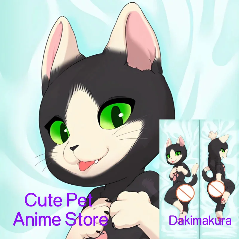 

Dakimakura Anime Pillow Case Original Animal Orcs Cat Double-sided Print Of Life-size Body Pillowcase Gifts Can be Customized