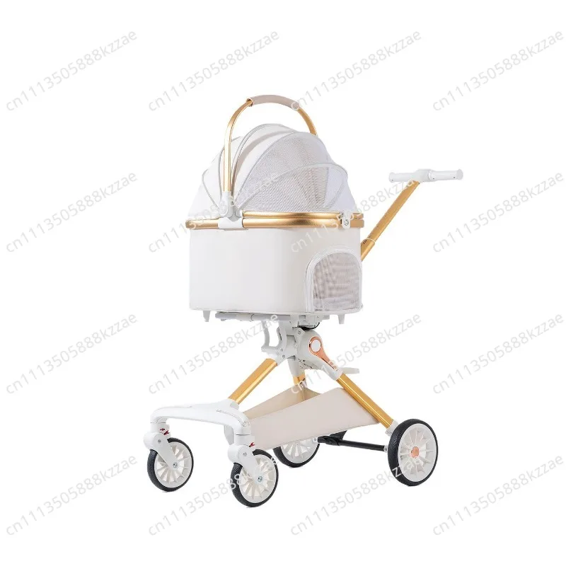 Pet cart High value lightweight stacking cart bag separation dog and cat trolley going out trolley