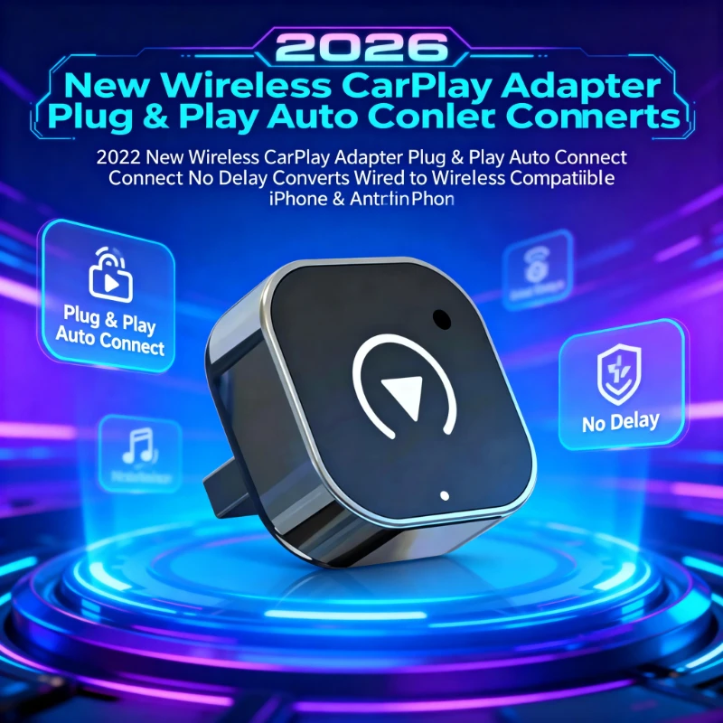 2026 New CarPlay Adapter Wireless Plug & Play Auto Connect No Delay Converts Wired to Wireless Android iPhone