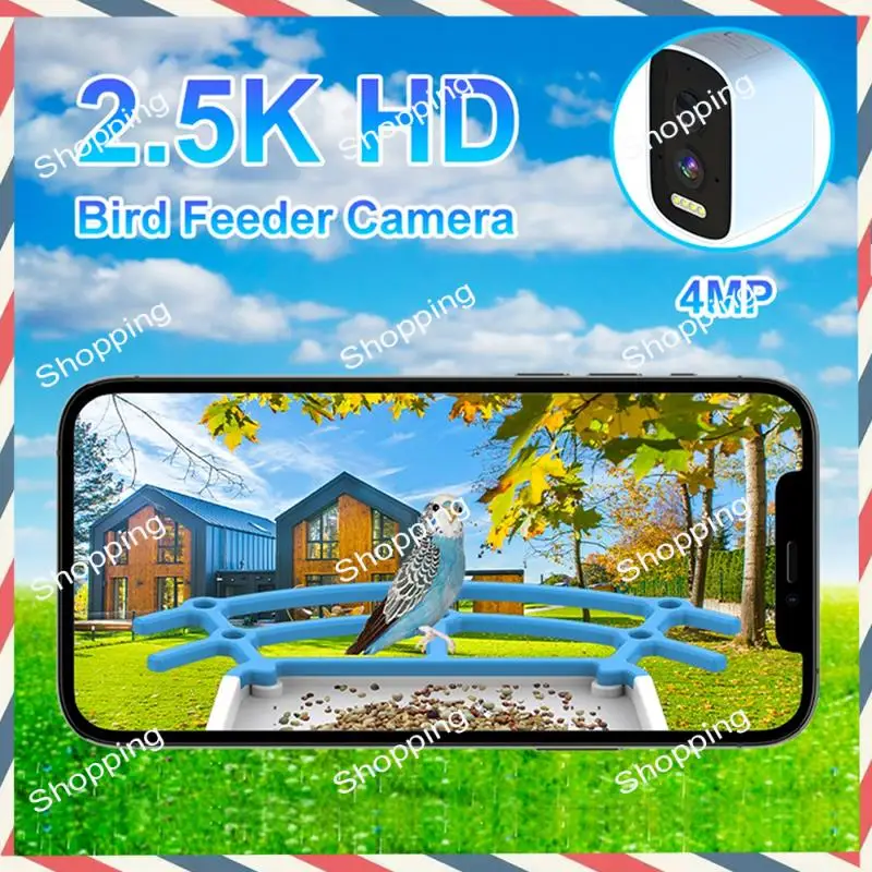 كاميرا فيديو لتغذية الطيور M20K مع لوحة شمسية واي فاي كاميرا شمسية خارجية لاسلكية كشف الحركة كاميرا مراقبة الطيور
