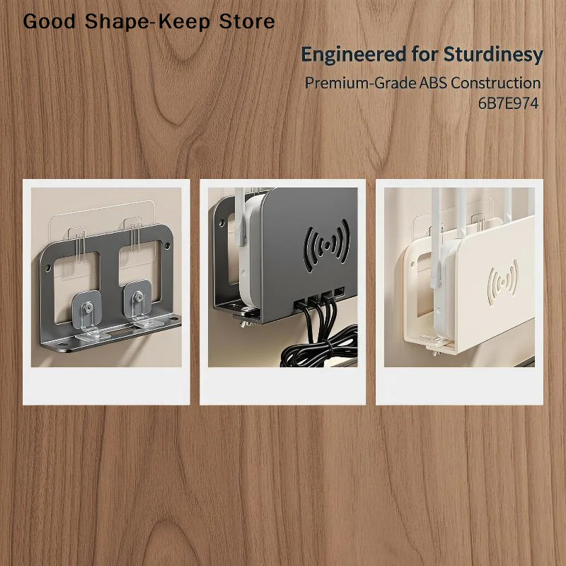 dailyWall Mounted WiFi Router Holder with Cable Organizer No Punch Heat Dissipation Holes for Home Office UseDaily products