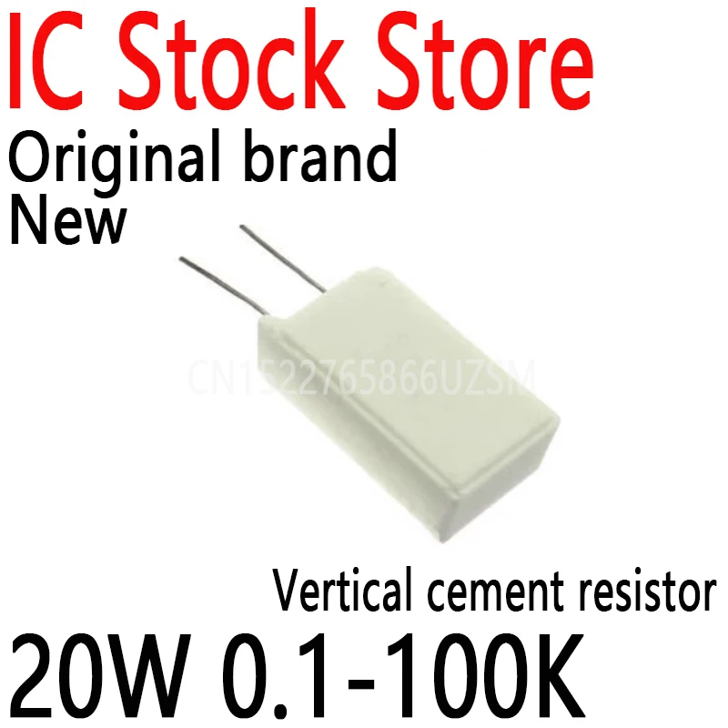 2PCS Ceramic Cement Resistor Resistance 0.33 1 0.5 2 2.2 3 3.3 4 5 8 10 33 50 100 200 300 470 680 820 1K 50K Ohm 20W 0.1-100K