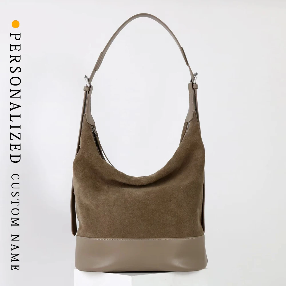 

New Luxury Womens Shoulder Bag Top Grain Cowhide Large Capacity Bucket Bag Fashion Casual Style Purse Messenger bag
