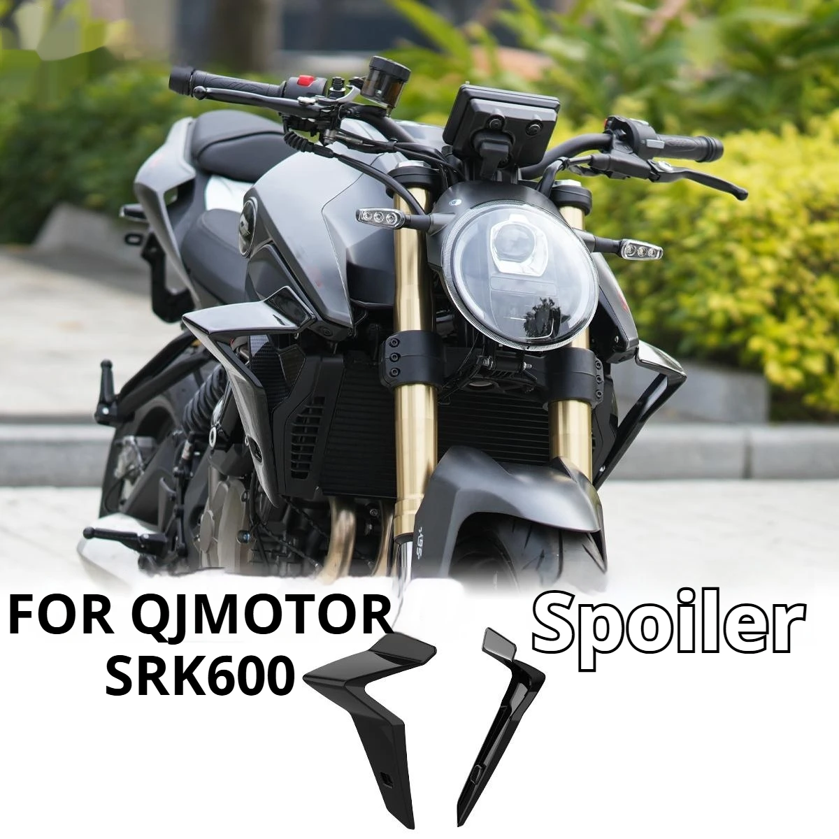 For QJMOTOR SRK 600 Winglet Side Fairing Aero Wing Air Deflector No-Drill Accesorios Moto