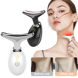 Masajeador de cuello multifunción para eliminar líneas de cuello, instrumento eléctrico de belleza caliente, EMS