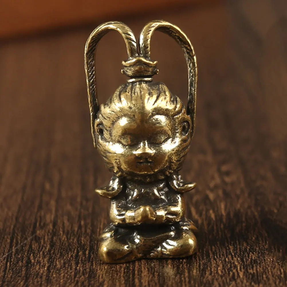 

Monkey Keychain H crafted Pure Wukong Statue Vintage Design Monkey Charm Bracelets Backpack Pendant Piece