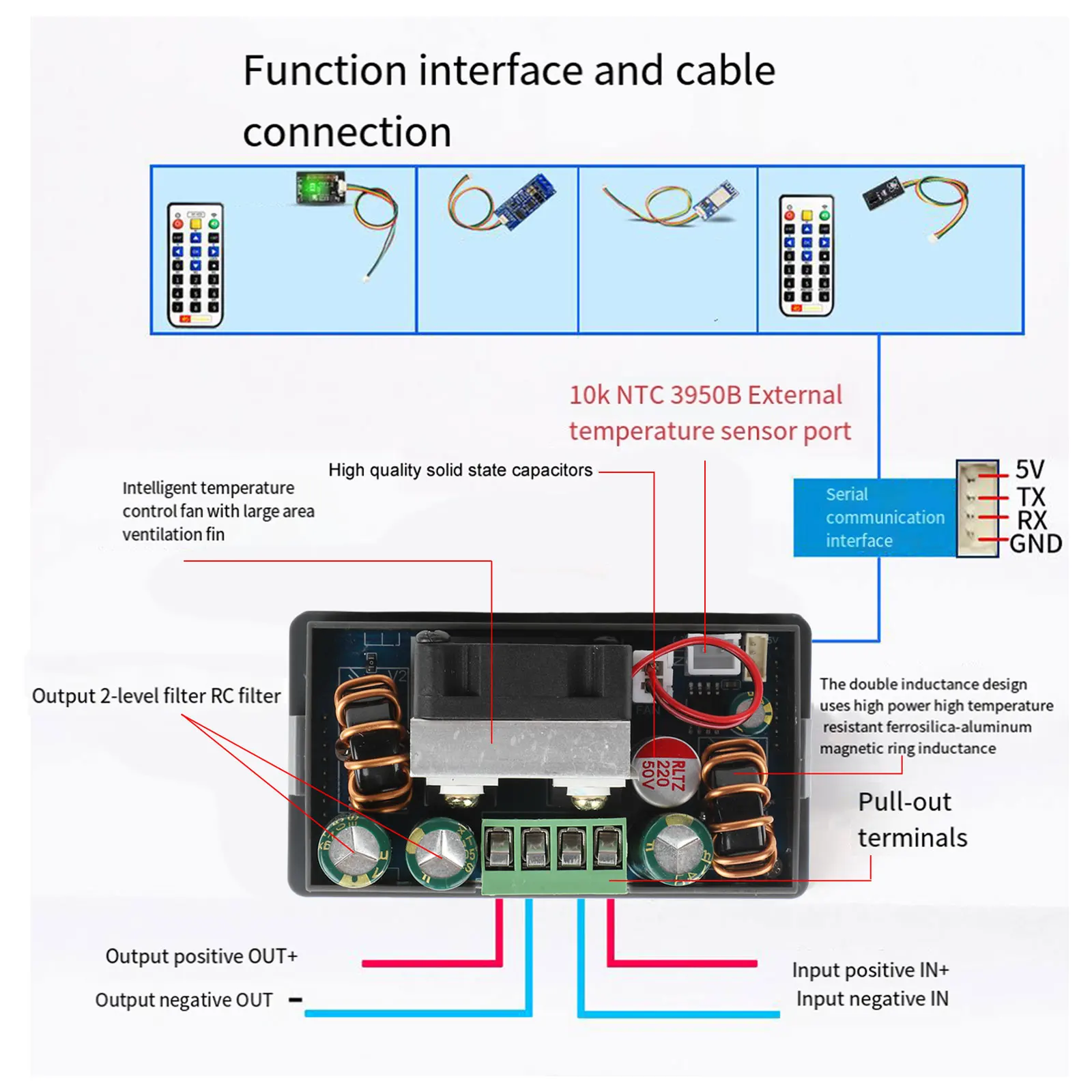 108g CNC Voltage Regulator Adjustable Power 120W DC Supply Overheat Protection Temperature Control Fan 0-36V 0-6A