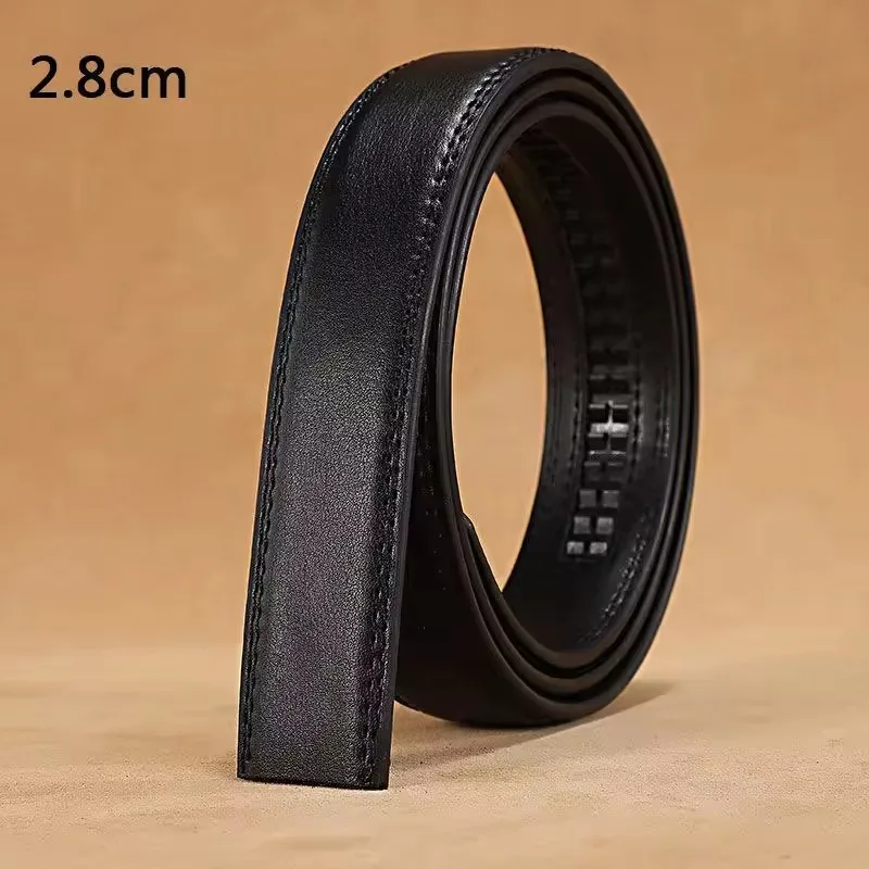 2.8cm Belt Designer Belts Men High Quality Luxury Brand Cow Leather Belt Without Buckle
