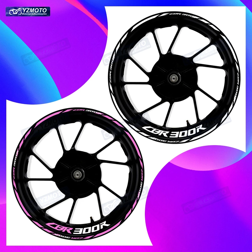 

Для Honda CBR300R CBR 300R мотоцикла 17-дюймовая наклейка на переднюю и заднюю ступицу колеса, декоративная наклейка, водонепроницаемые светоотражающие наклейки на обод
