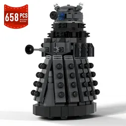 MOC Doctor Whoed Action Figures Robot Daleked Building Block Set Movie Character Kaledes MOC-22071 Model Bricks Toy Gifts