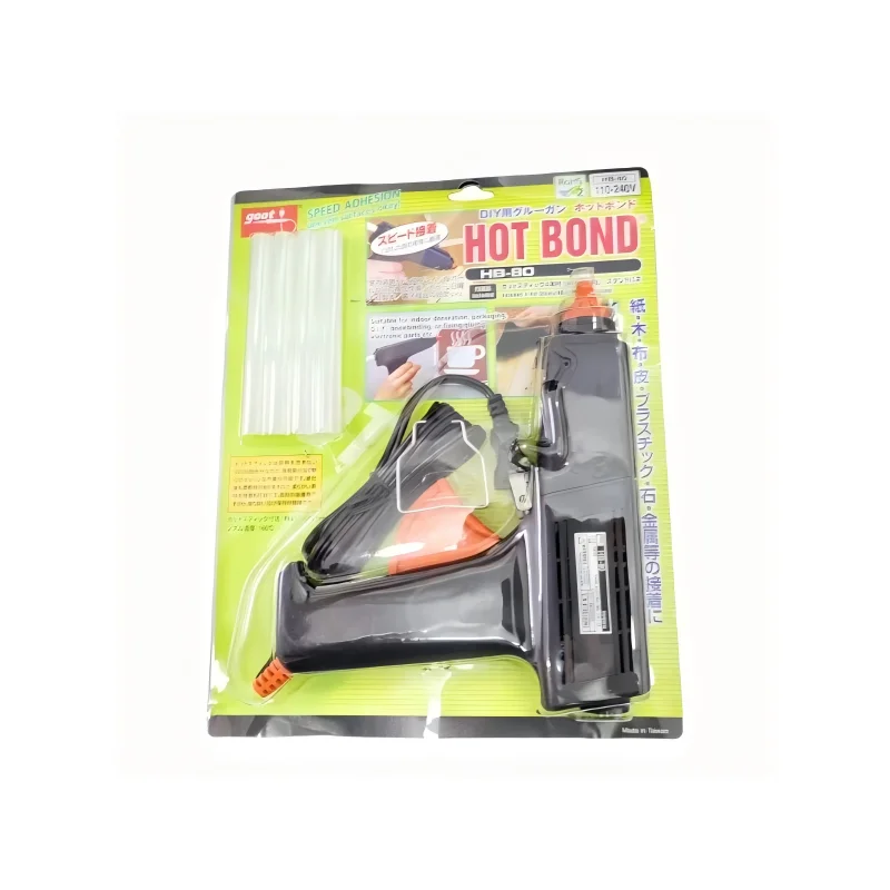 

GOOT HB-80 Hot Glue Gun 110-240V + 4x 10cm Glue Sticks For DIY Handicraft Adhesion 14W 160℃ Heater Bonding Tool Made in Japan