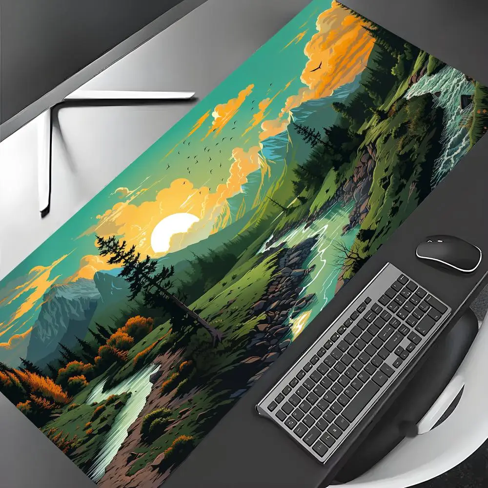 

Digital art natural scenery Mouse Pad Desk Mat Gaming mat pc accessories rubber anti-slip keypad expansion pad office desk mat