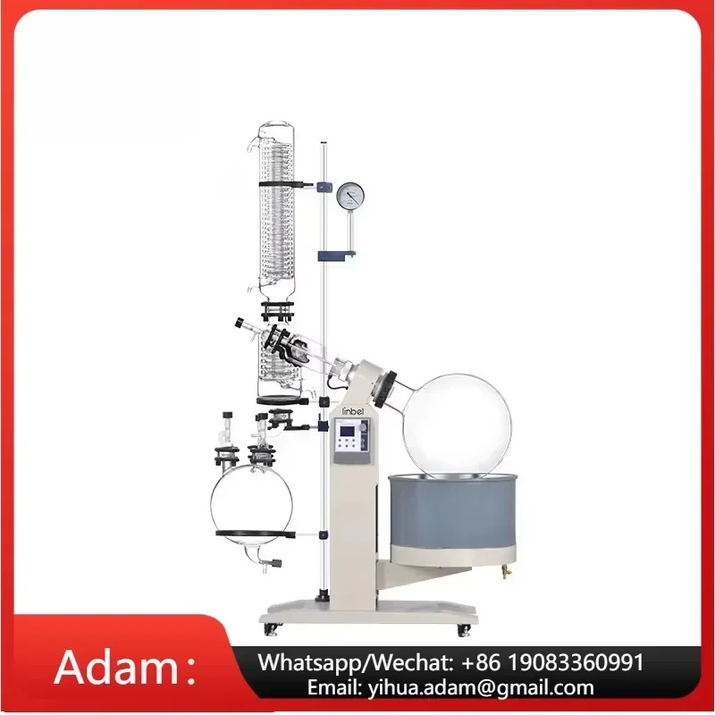 Short Path Distillation Rotary Evaporator Easy Use With Recirculating Chiller And Vacuum Pump