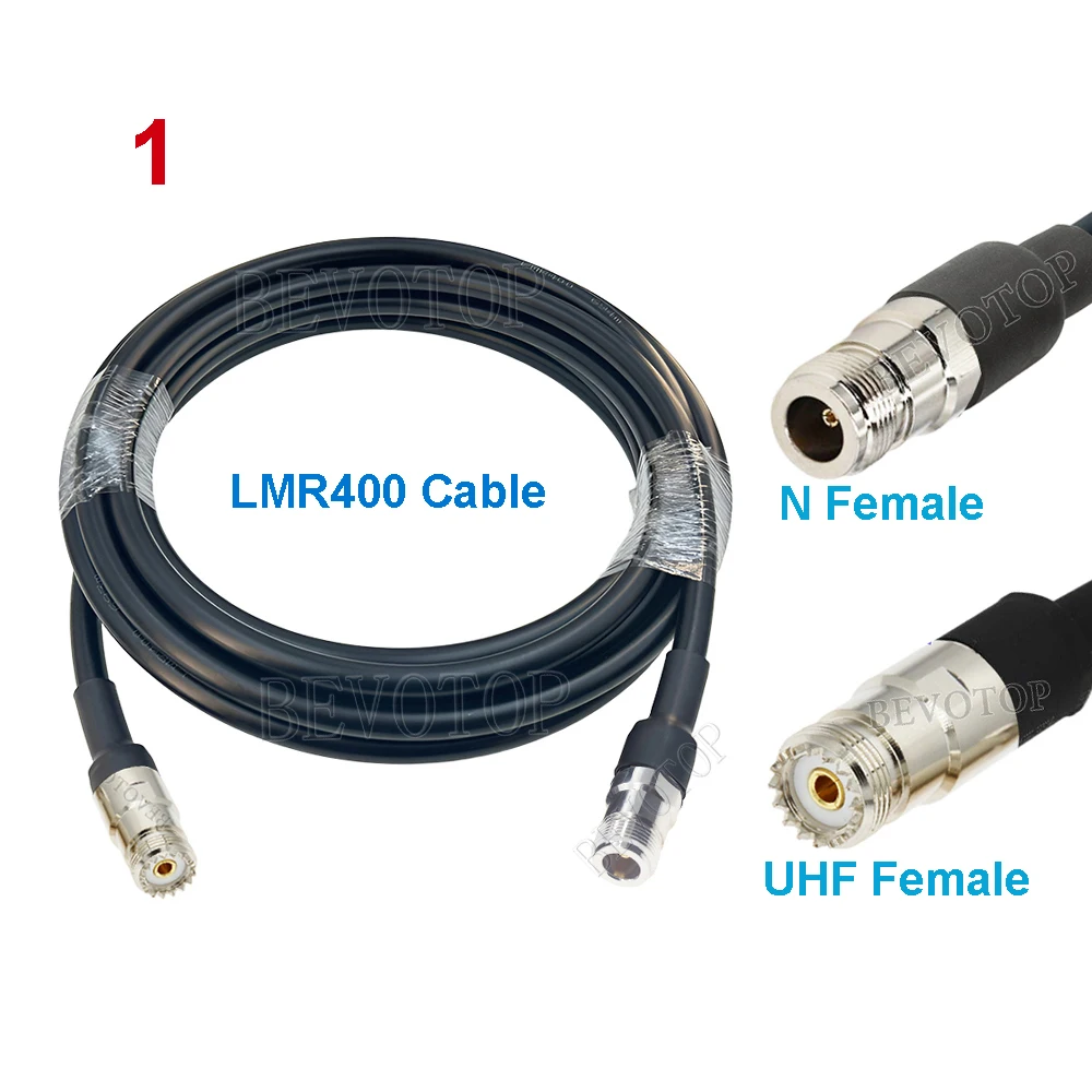1Pcs PL259 UHF Male to L16 N Male Connector LMR400 Cable Cord 50 Ohm 50-7 RF Coaxial Extension Jumper Pigtail Adapter 1M 2M
