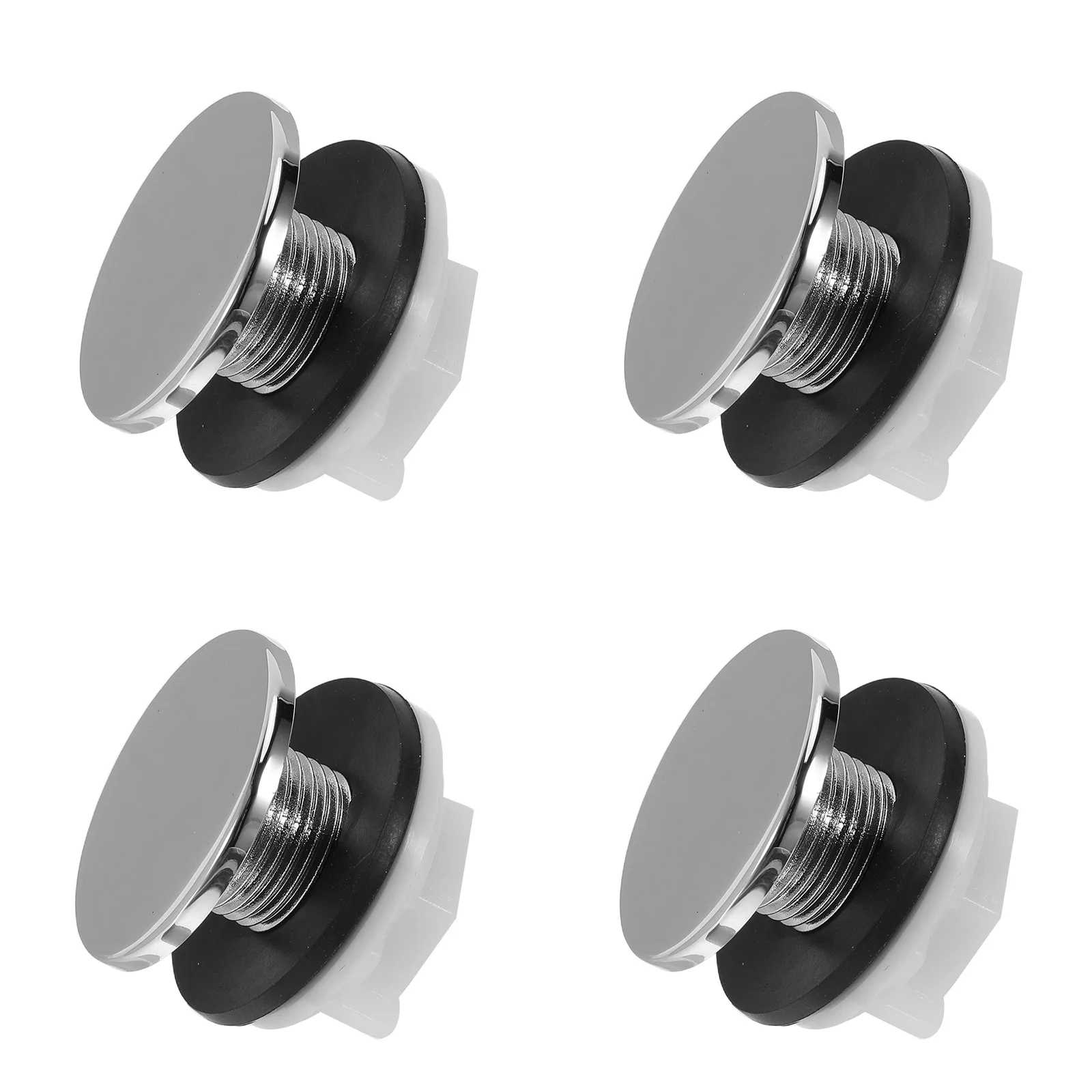 4pcs Sink Basin Plug 3/8 Inch Plastic Drain Stopper For Bathroom Kitchen Overflow Hole Cover Reusable Waterproof Seal Cap