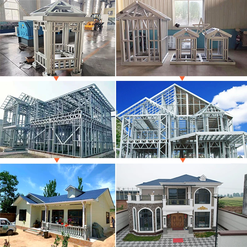 HD C89 Automatic Light Steel Profile Frame Forming Machine LGS Roll Forming Villa Metal Building Structure Machine