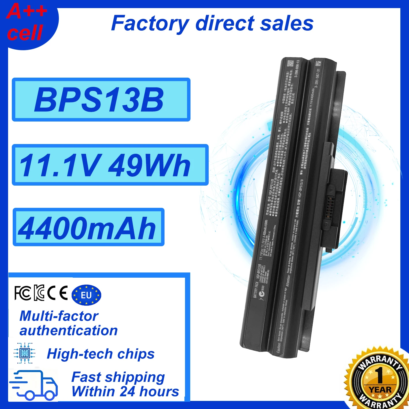 VGP-BPS13B VGP-BPS13 11.1V Laptop Battery For Sony VGP BPS21A BPS21B BPL21 VGP-BPS13/B BPS13/B VGN-CS27 SVE11 VAIO VGN-AW11M/H