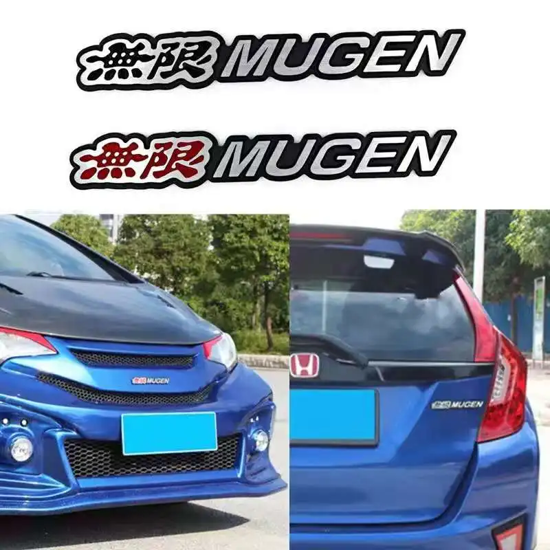 3D Mugen Power Logo Car Sticker Emblem Rear Badge Aluminum Chrome Decal Auto Styling For Honda Civic Accord CRV Accessories