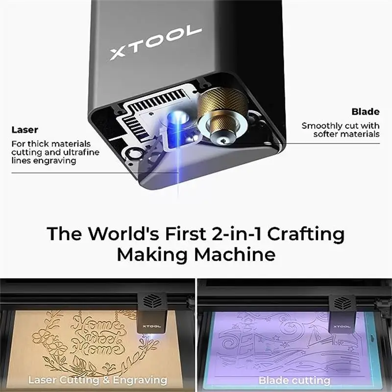 xTool M1 10w Laser Engraver 3-in-1 Laser Engraving Cutting Machine (Please check the bundle for more options)