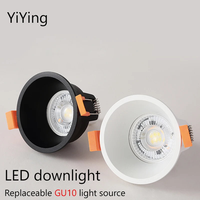 

YiYing Led Downlight Recessed Round Spotlights GU10 MR16 Bulb White Black Spot Light 110V 220V For Living Room Indoor Lighting