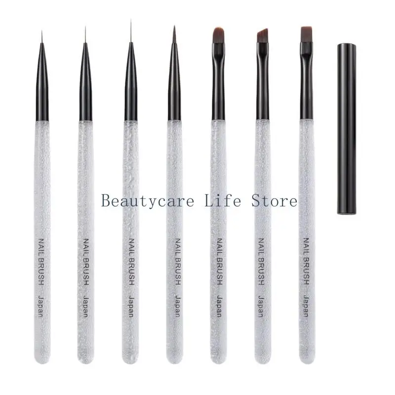 652C 7PCSネイルアートライナーブラシネイルペインティングペンセットネイルアートデザインペンブラシ