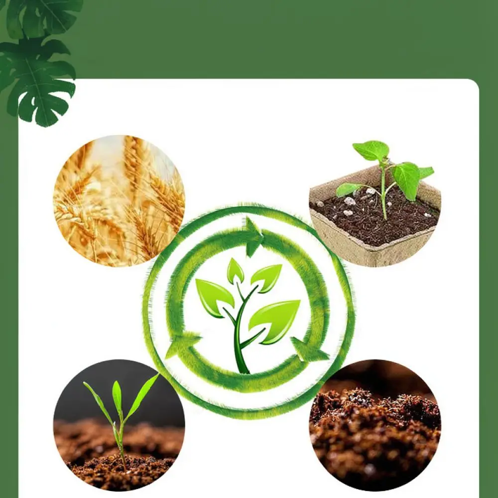 Biodegradable Pulp Pots Organic Seedling Nursery Cups Garden Planting Trays For Flower Root Growth Transplant
