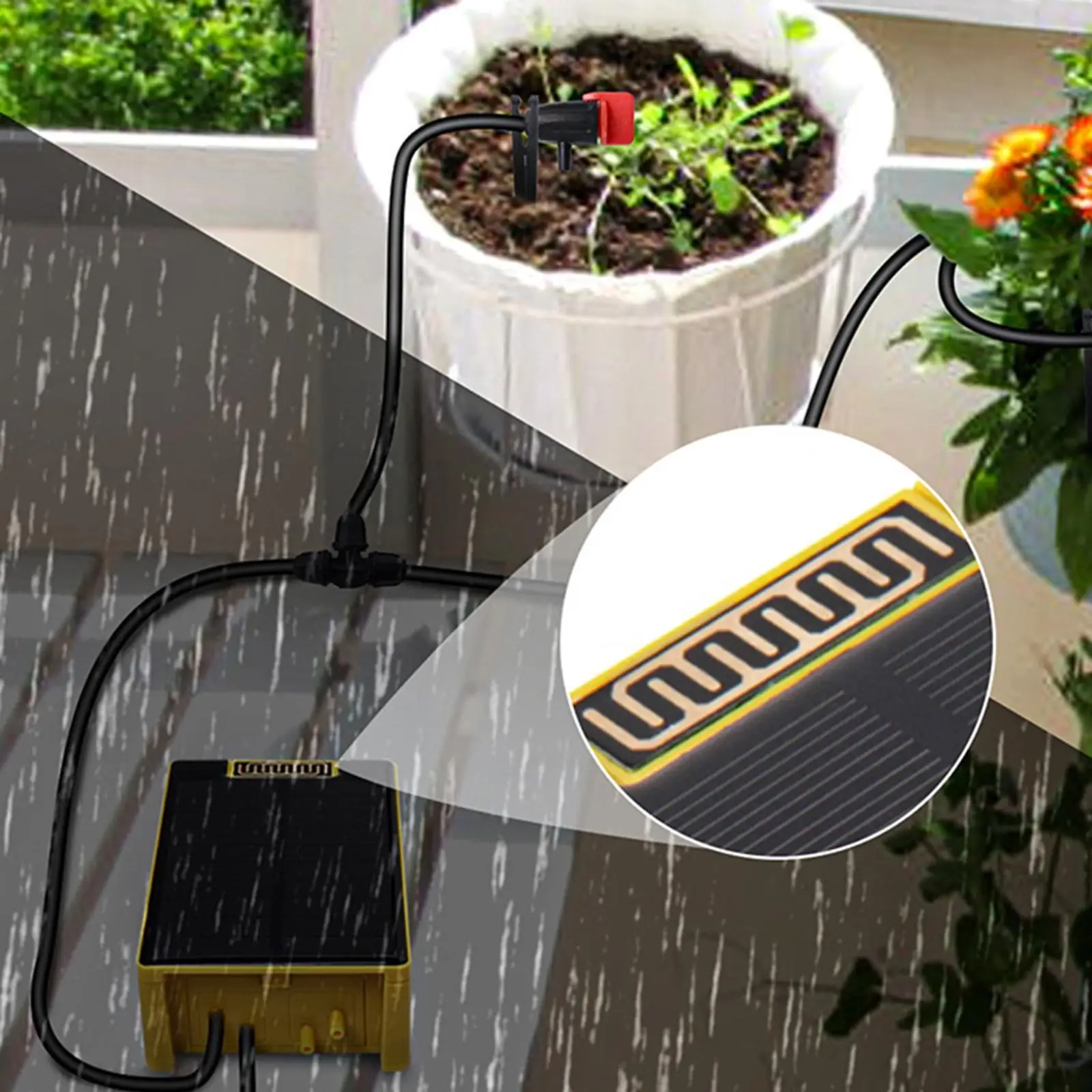 

Double Pump Flower Watering Tool Plant Waterer Rain Sensors Auto Watering System for Houseplant Garden Flower Pot