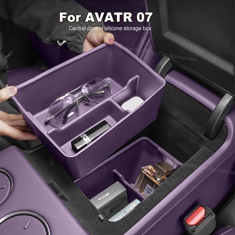 

For Avita 07 2026 Central Control Armrest Silicone Storage Box Car Interior Decoration Accessories